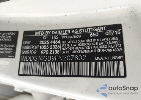 2015 Mercedes-Benz Cla 250 4Matic из США, поврежденный, VIN WDDSJ4GB9FN207802